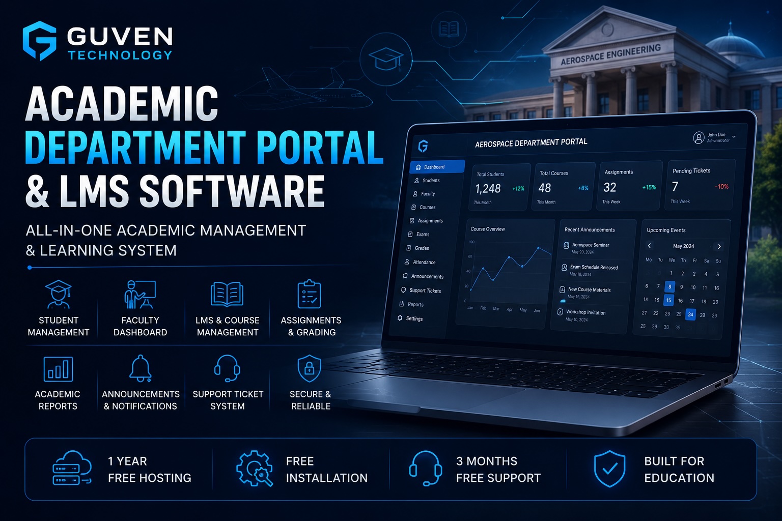 Academic Department LMS and ERP Software